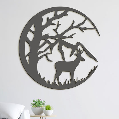 Drevená dekorácia s motívom Jeleňa-DREVTEX