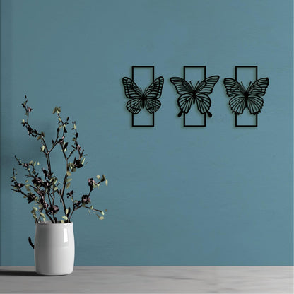 Trojdielna dekoracia Motyle-DREVTEX