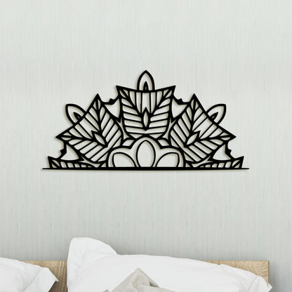 Drevená mandala polkruh Ornament-DREVTEX