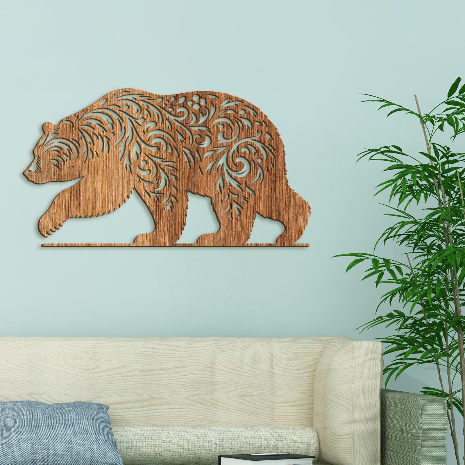 Drevený obraz Medveď-DREVTEX