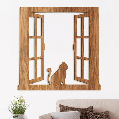 Silueta macky na okne-DREVTEX