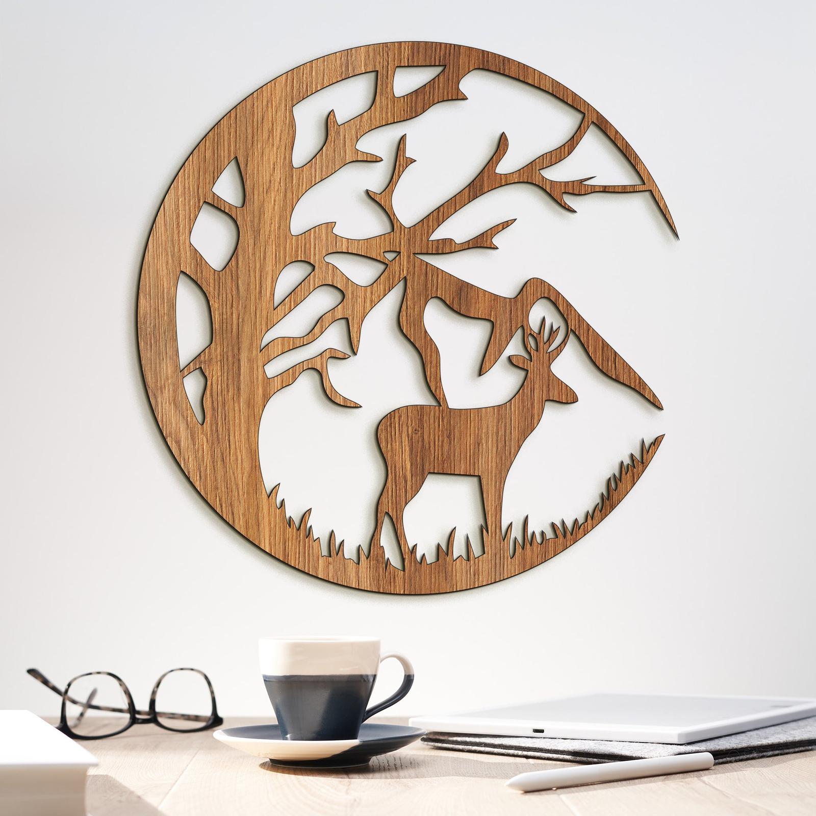 Drevená dekorácia s motívom Jeleňa-DREVTEX