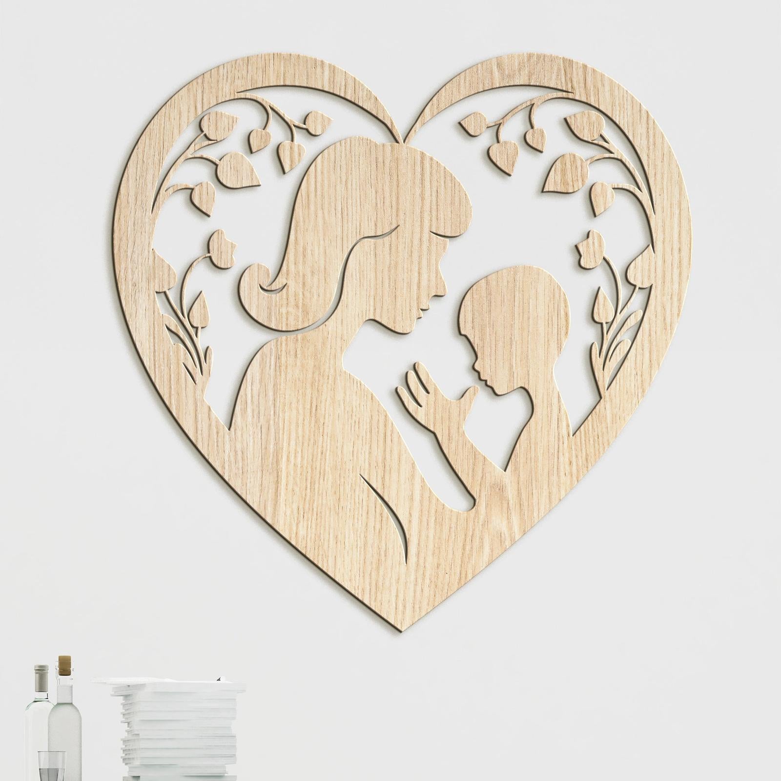 Drevený obraz Matka s dieťaťom-DREVTEX