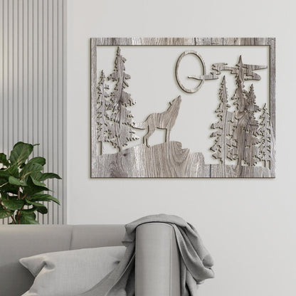 Dreveny obraz na stenu VLK-DREVTEX