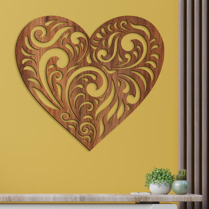 Drevený obraz na stenu Srdce SPIRIT-DREVTEX