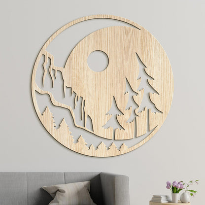 Drevený obraz nočná krajina-DREVTEX