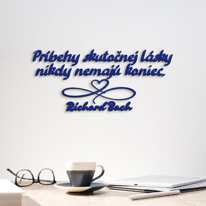 Drevený citát Príbehy skutočnej lásky-DREVTEX