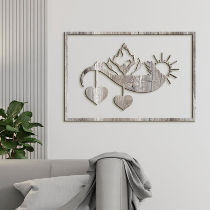 Drevený obraz na stenu Západ slnka-DREVTEX