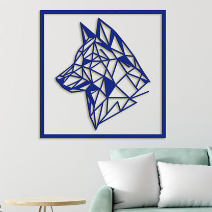 Drevený obraz Silueta vlka-DREVTEX