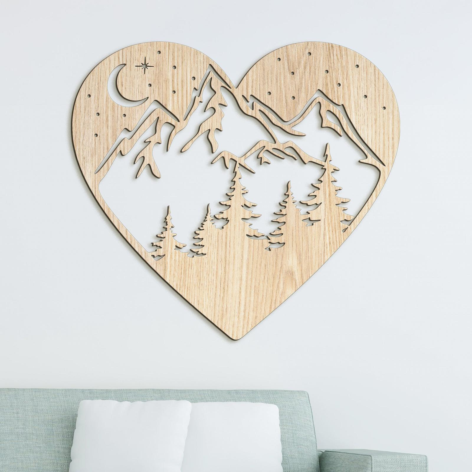Drevený obraz na stenu Láska k horám-DREVTEX