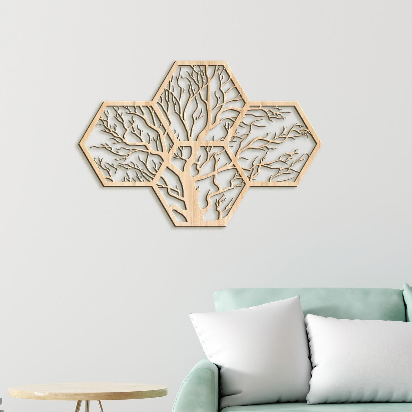 Drevený strom života motív včelieho úľa-DREVTEX