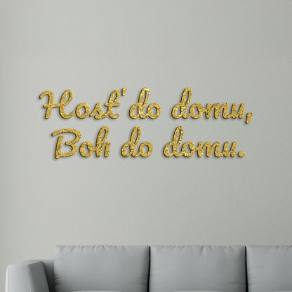 Citát na stenu Hosť do domu, Boh do domu-DREVTEX