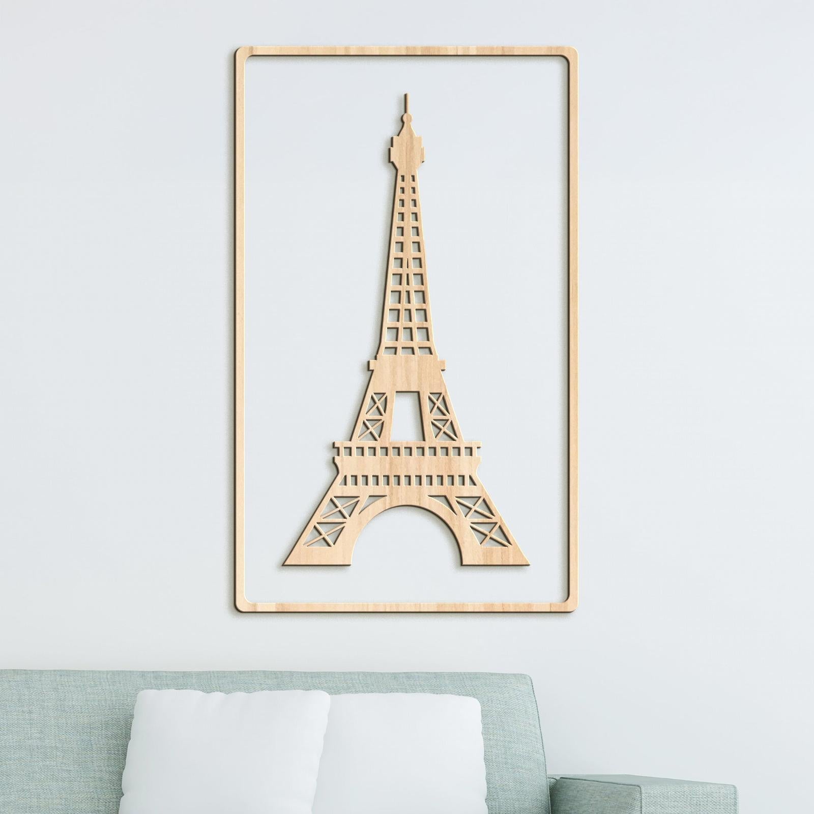 Drevený obraz Eiffelova veža-DREVTEX