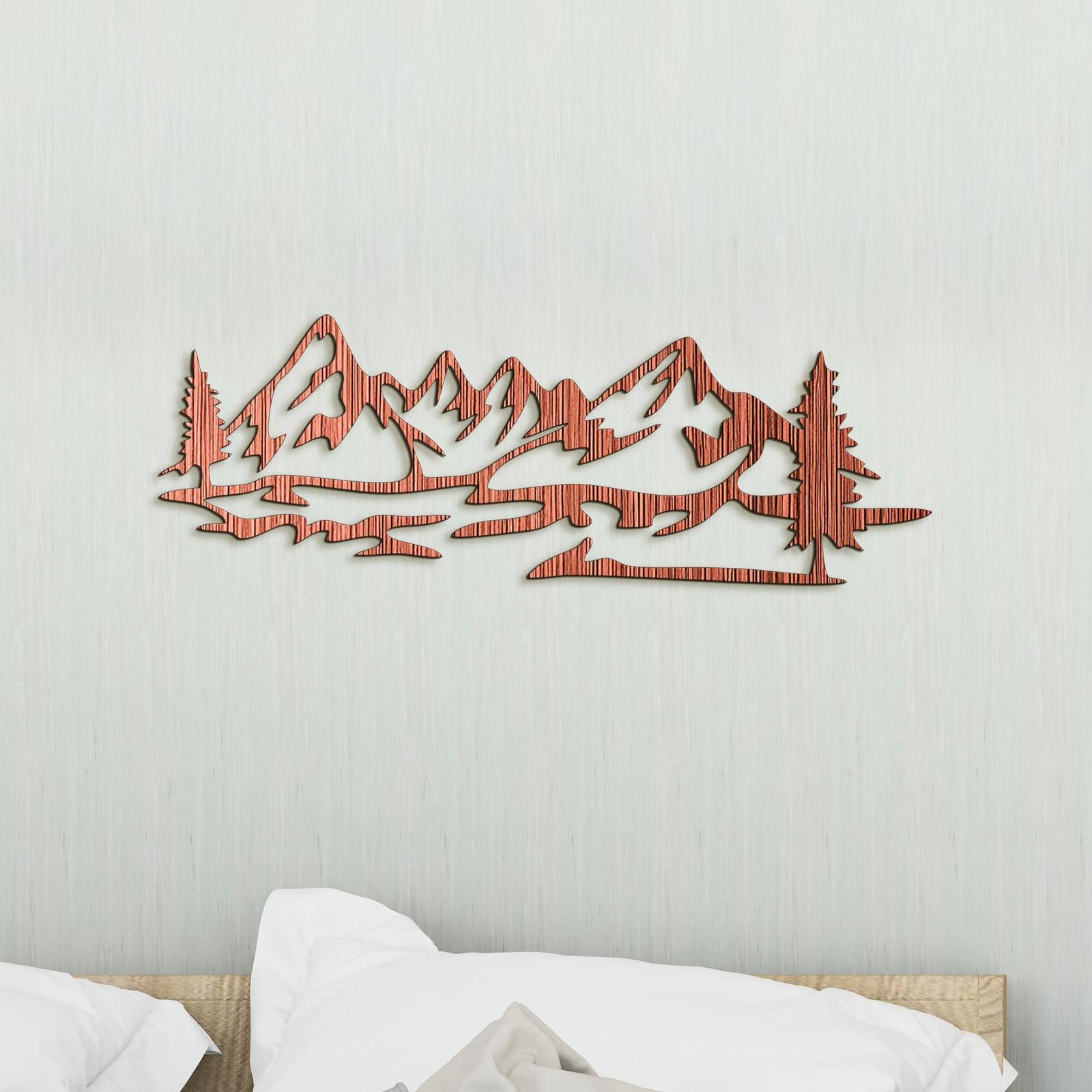 Dreveny obraz silueta hor-DREVTEX