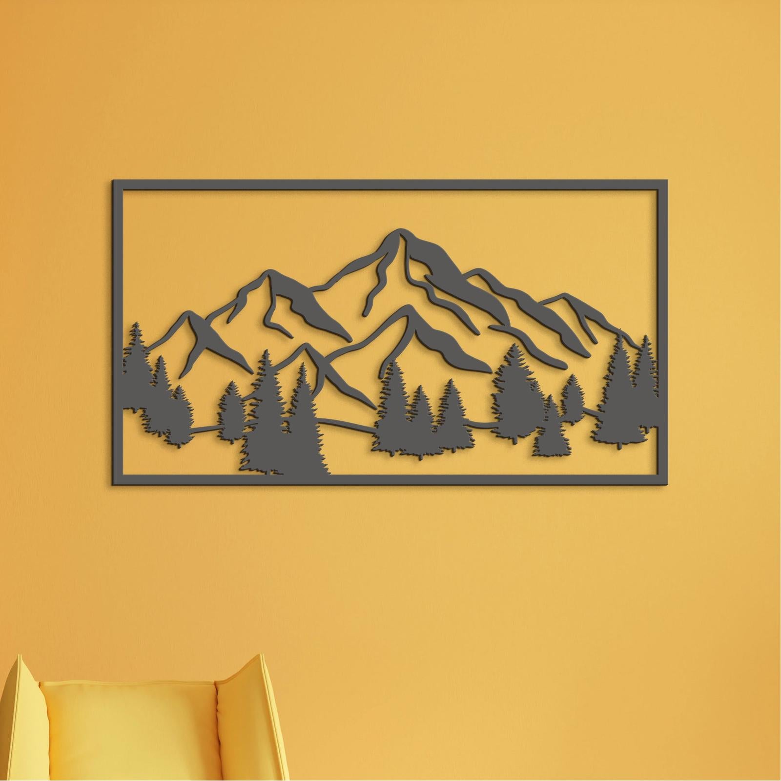 Drevený obraz Horská scenéria-DREVTEX