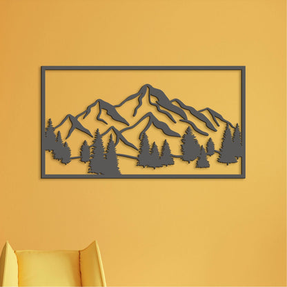 Drevený obraz Horská scenéria-DREVTEX