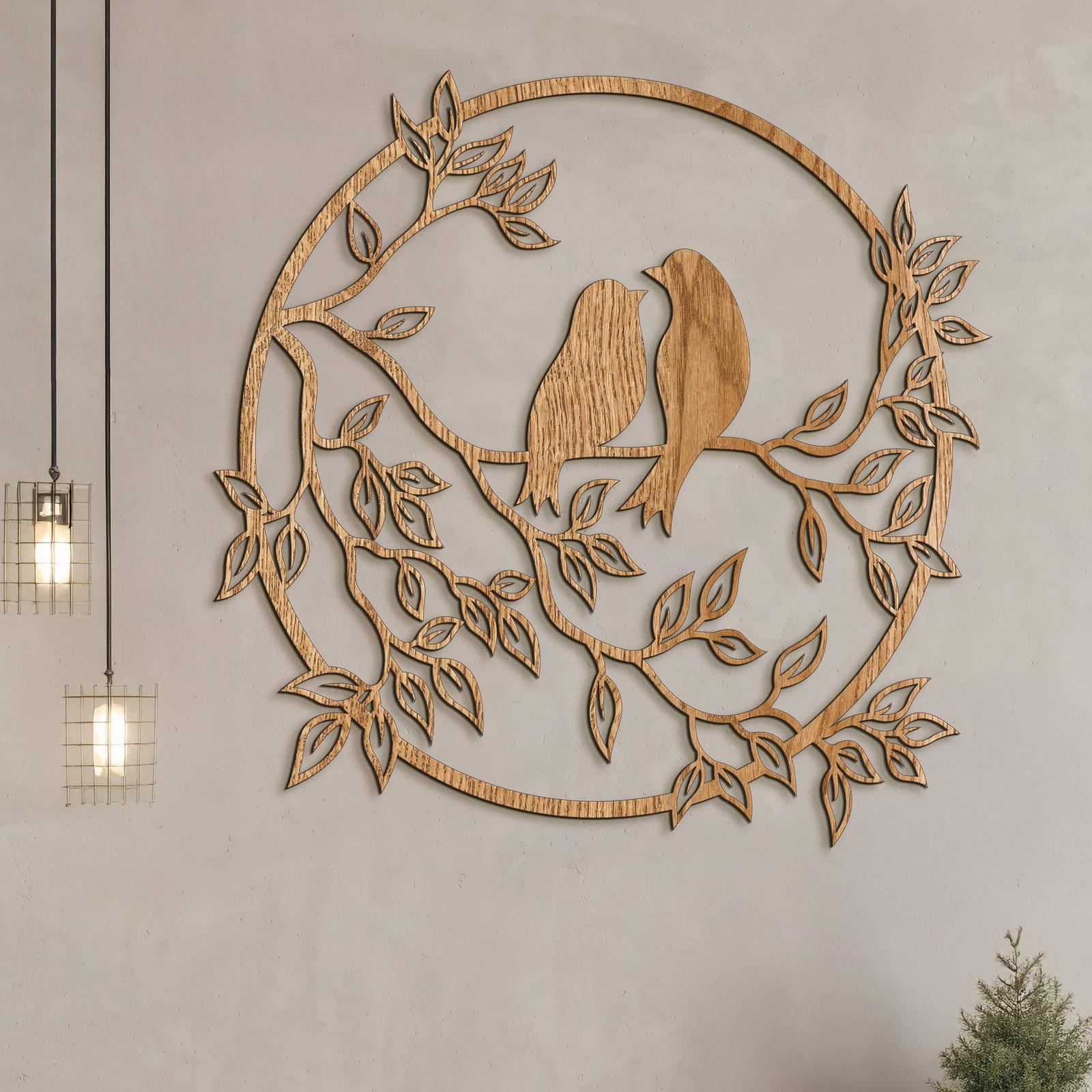 Drevený obraz štebot vtákov-DREVTEX