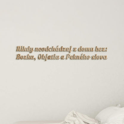 Drevený nápis pravidlá rodiny-DREVTEX