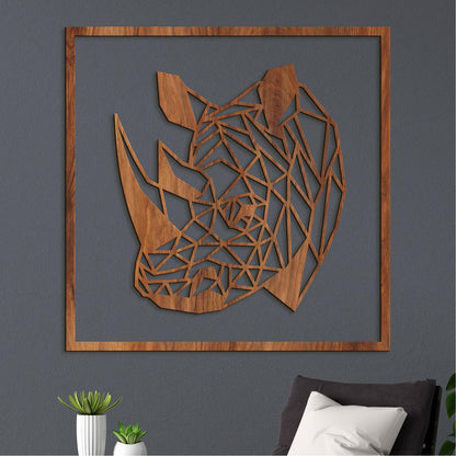 Drevený obraz Nosorožec-DREVTEX