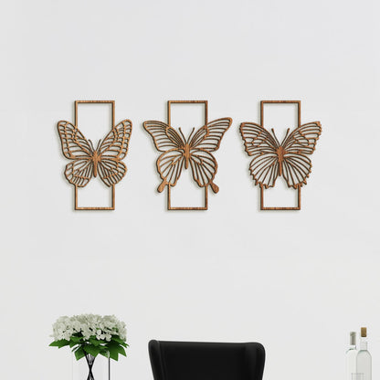 Trojdielna dekoracia Motyle-DREVTEX
