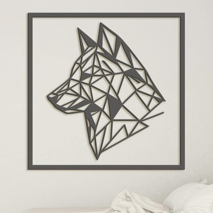 Drevený obraz Silueta vlka-DREVTEX