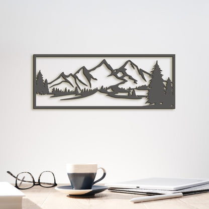 Drevený obraz hory-DREVTEX