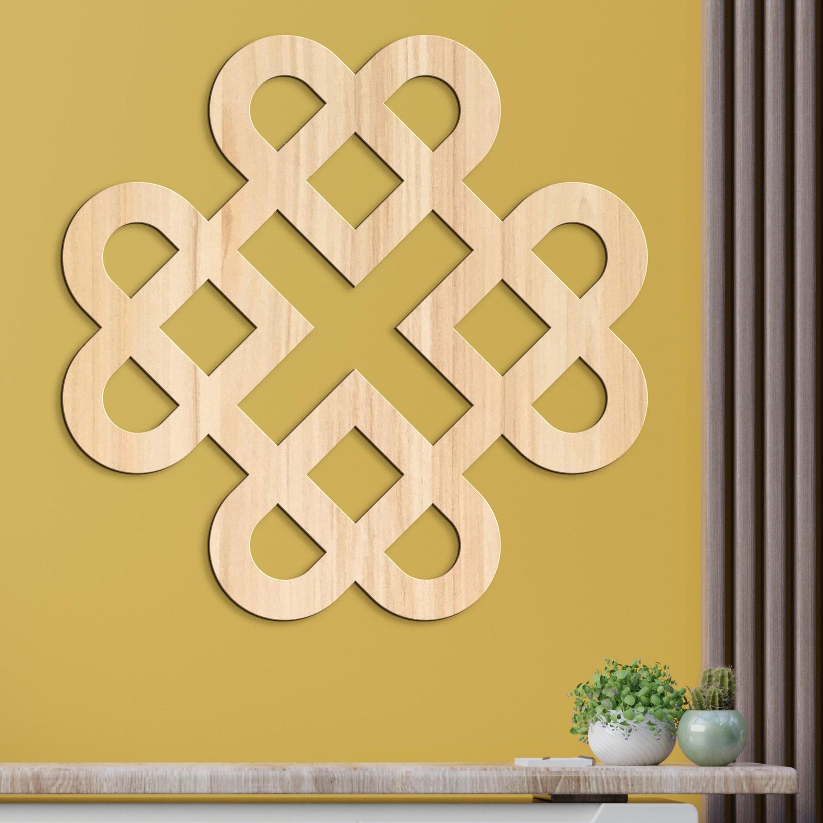Drevená dekorácia Srdcia z keltského uzla-DREVTEX