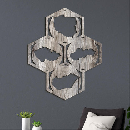 Drevený obraz na stenu Mapy-DREVTEX