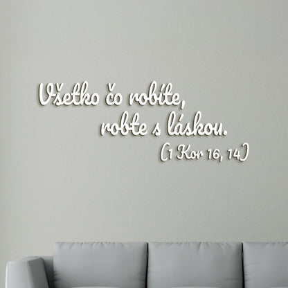 Drevený citát Všetko čo robíte, robte s láskou-DREVTEX