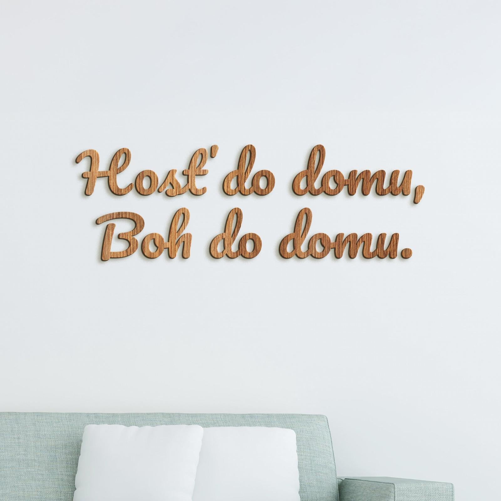 Citát na stenu Hosť do domu, Boh do domu-DREVTEX