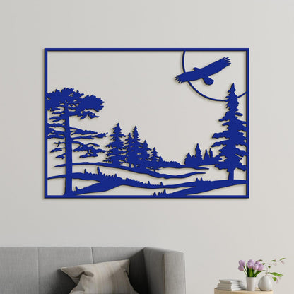 Dreveny obraz let orla-DREVTEX