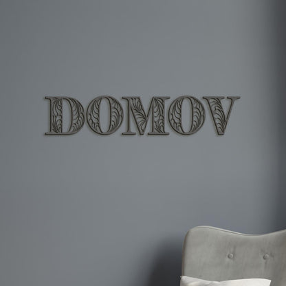 Drevený nápis DOMOV-DREVTEX