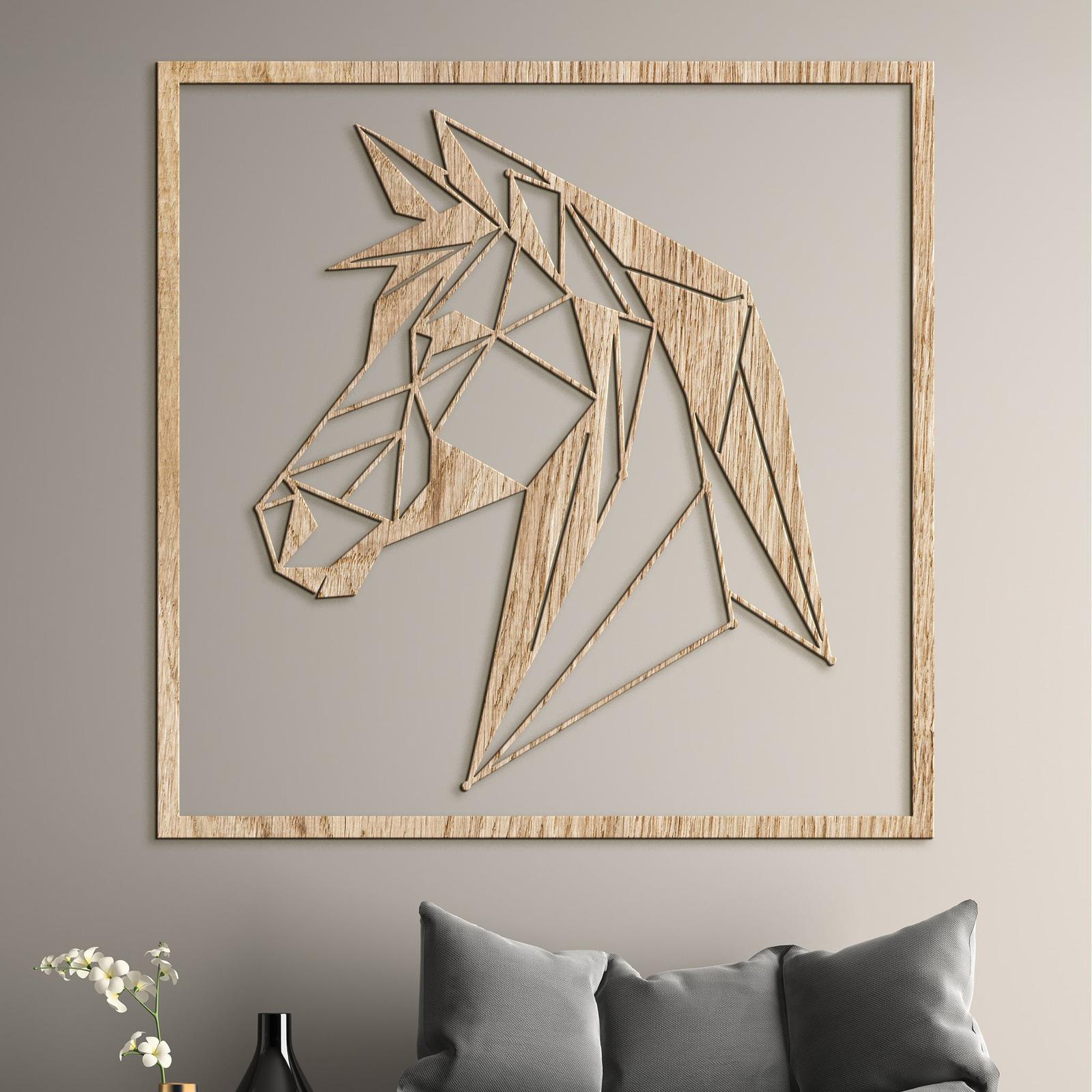 Drevený obraz silueta koňa-DREVTEX