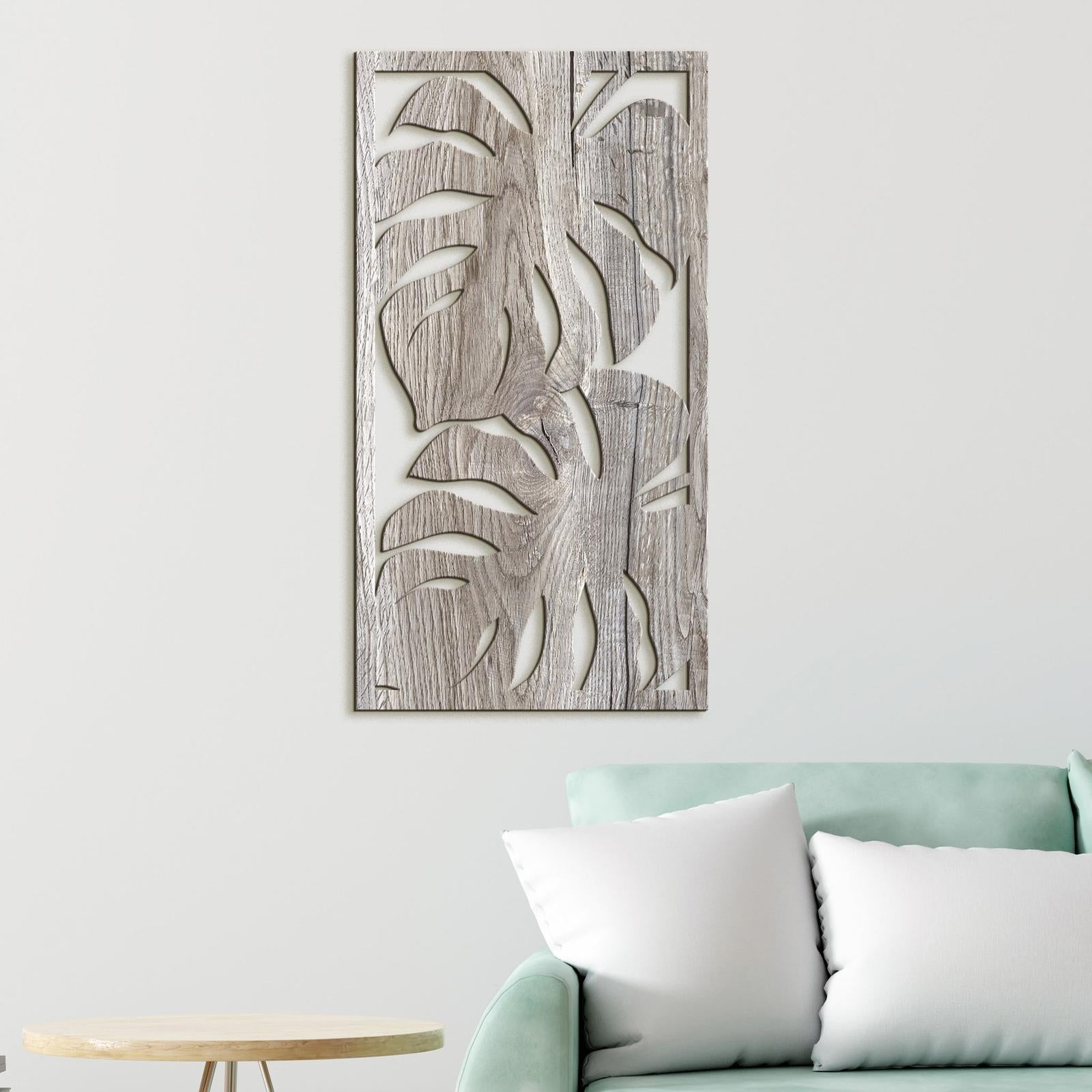 Drevený obraz Lístie-DREVTEX