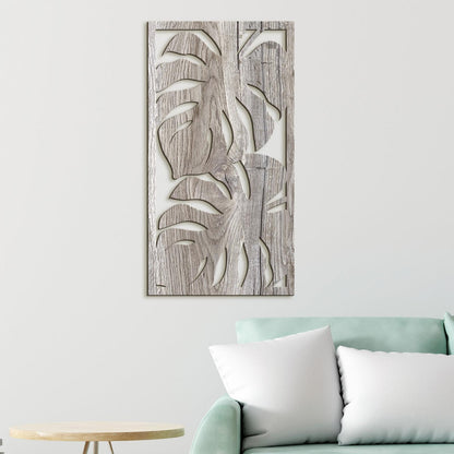 Drevený obraz Lístie-DREVTEX