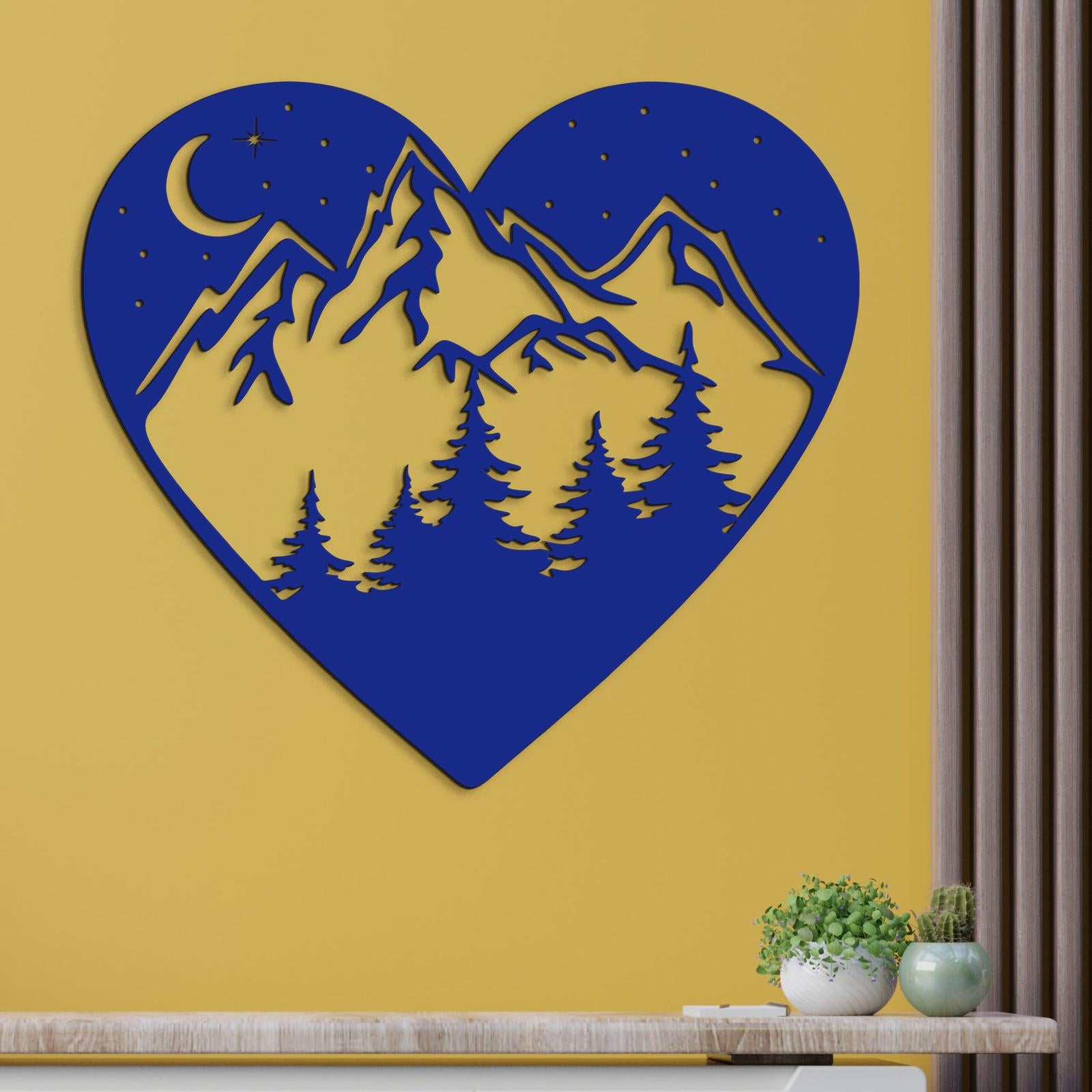 Drevený obraz na stenu Láska k horám-DREVTEX