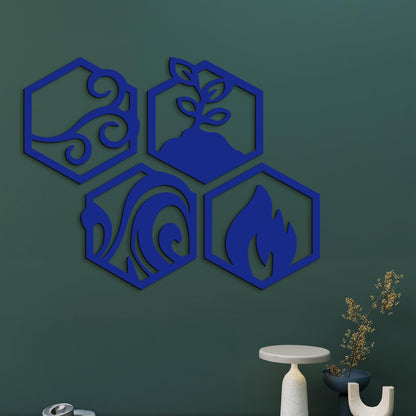 Moderný obraz Štyri živly-DREVTEX