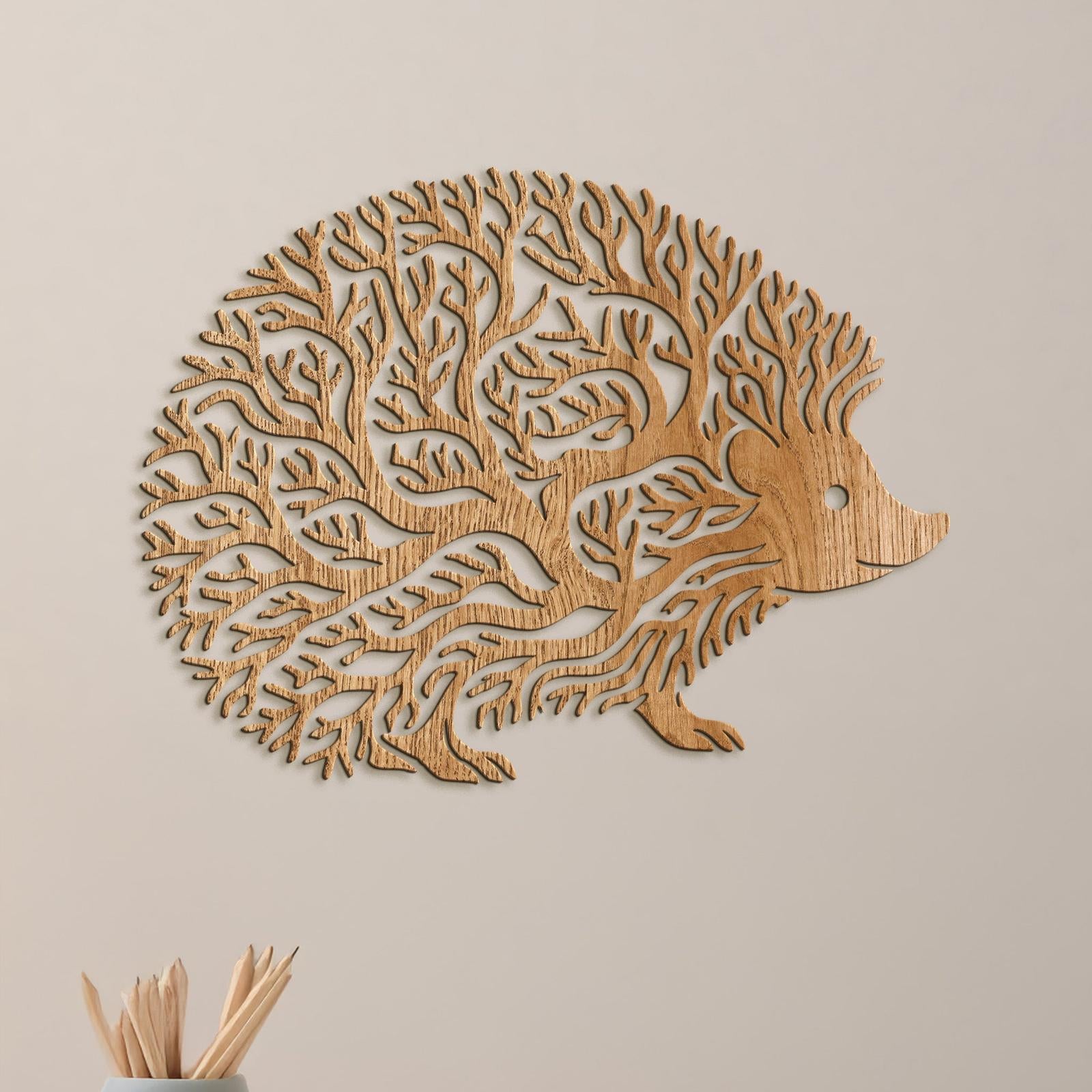 Dekoratívny drevený obraz Ježko-DREVTEX