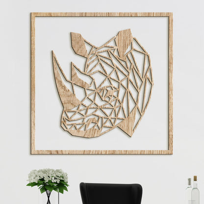 Drevený obraz Nosorožec-DREVTEX