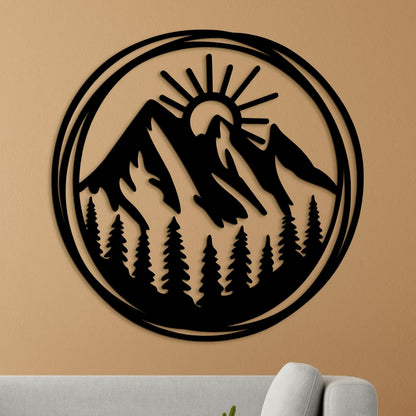 Dreveny obraz Vychadzajuce slnko-DREVTEX