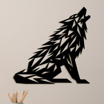 Drevený obraz Vyjúci vlk-DREVTEX