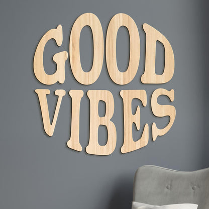Drevený nápis GOOD VIBES-DREVTEX