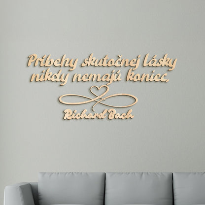 Drevený citát Príbehy skutočnej lásky-DREVTEX