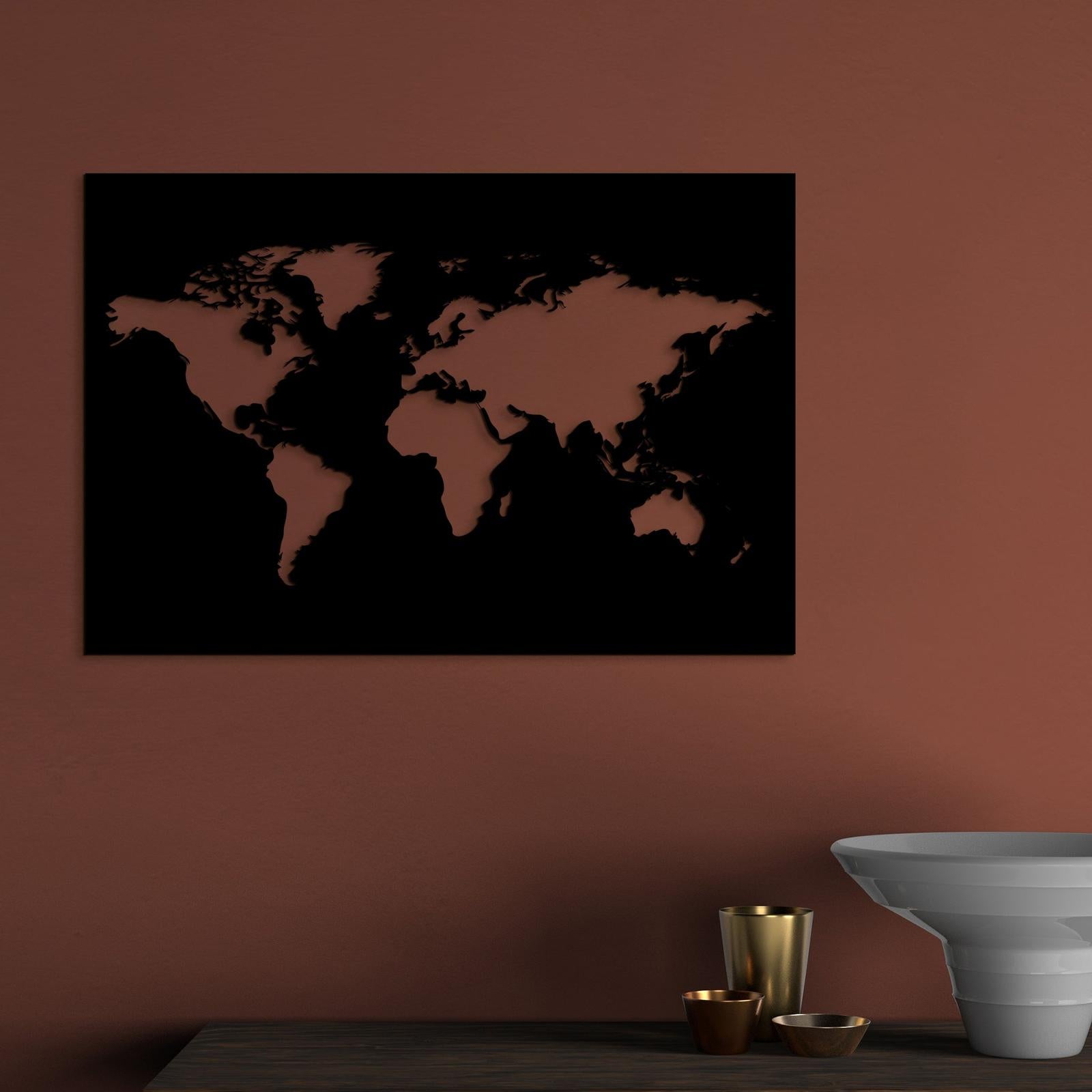 Drevený obraz na stenu Mapa sveta-DREVTEX