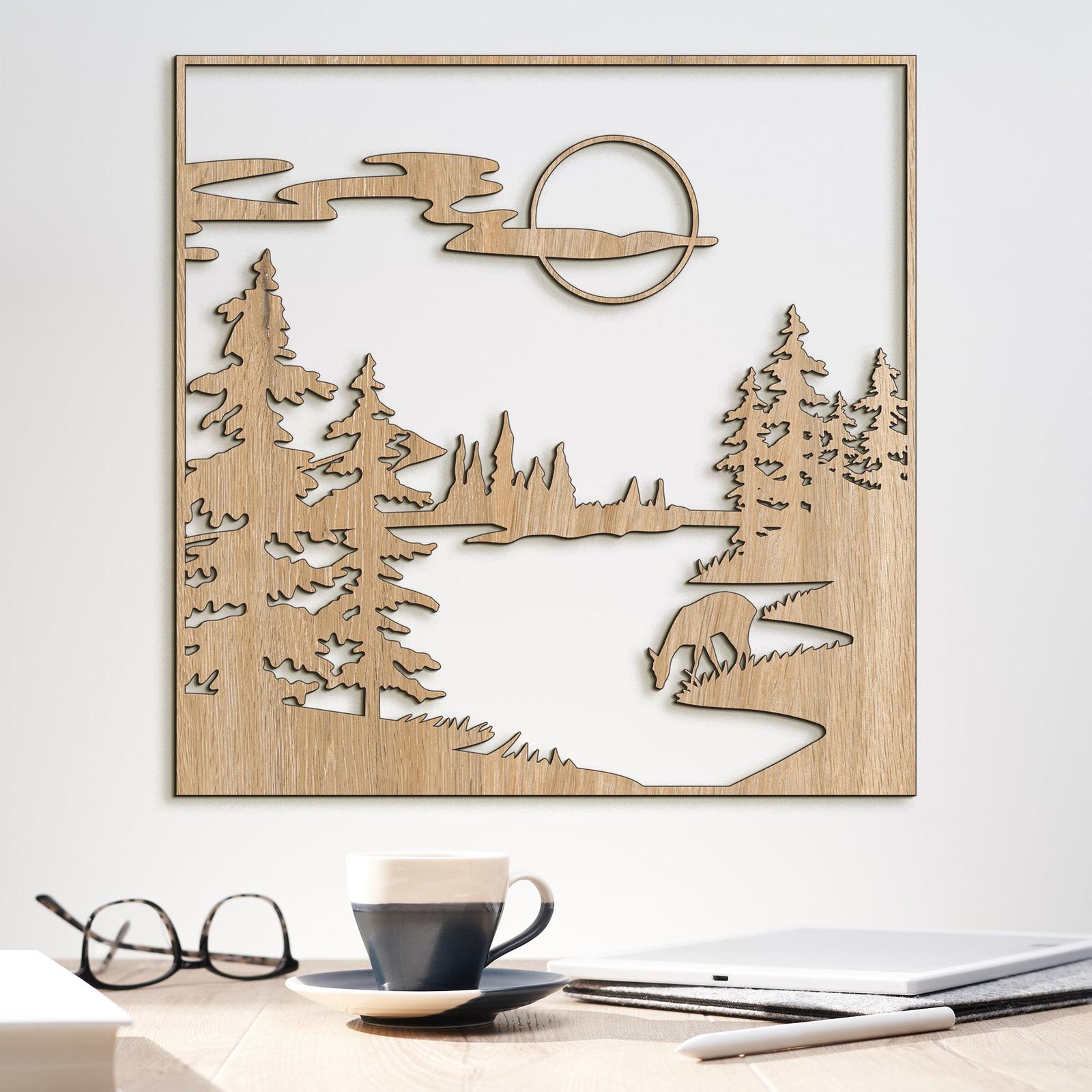 Drevený obraz Lesná čistinka-DREVTEX