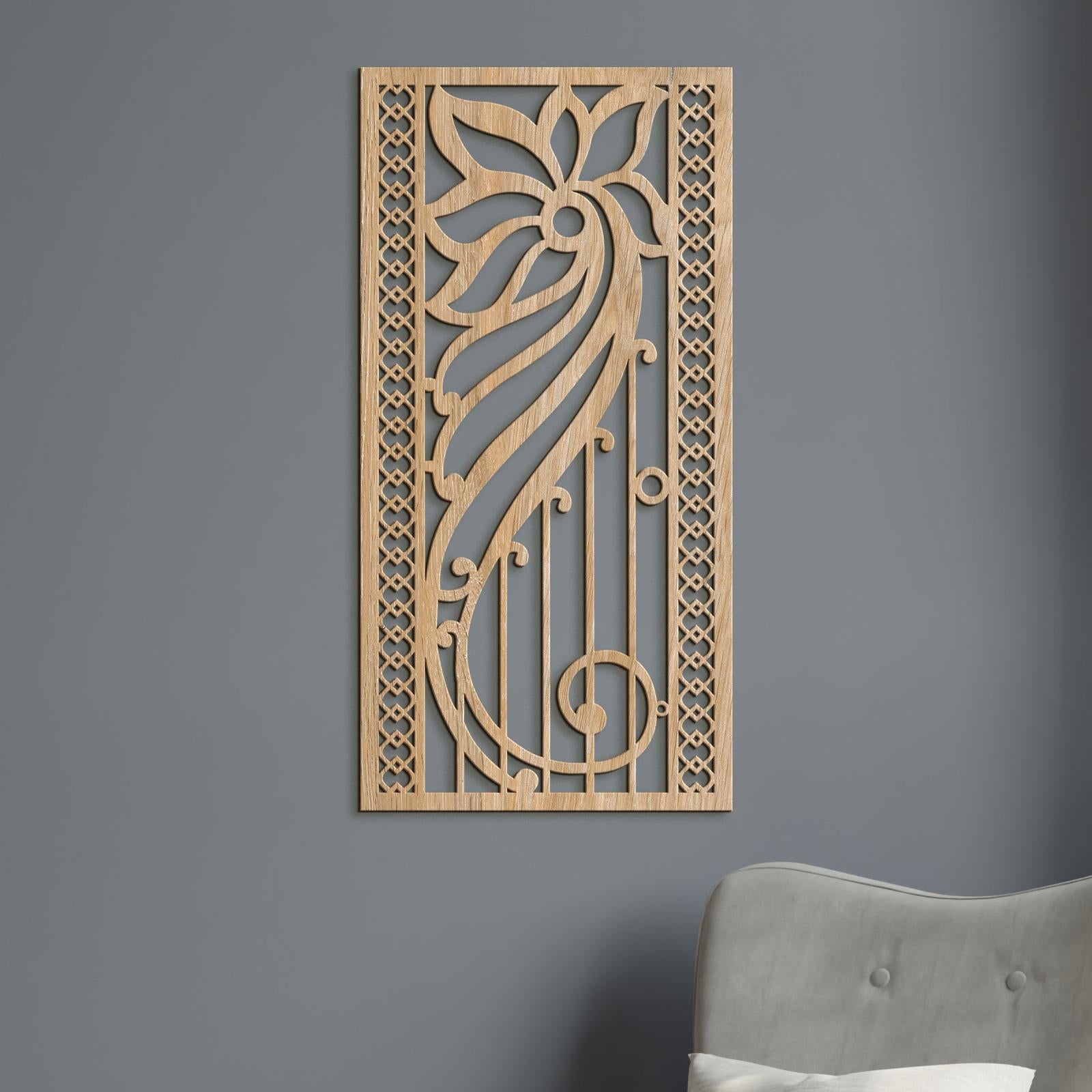 Kvetinova mandala na stenu-DREVTEX