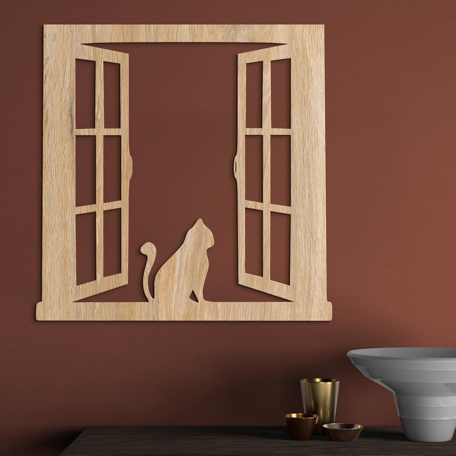 Silueta macky na okne-DREVTEX