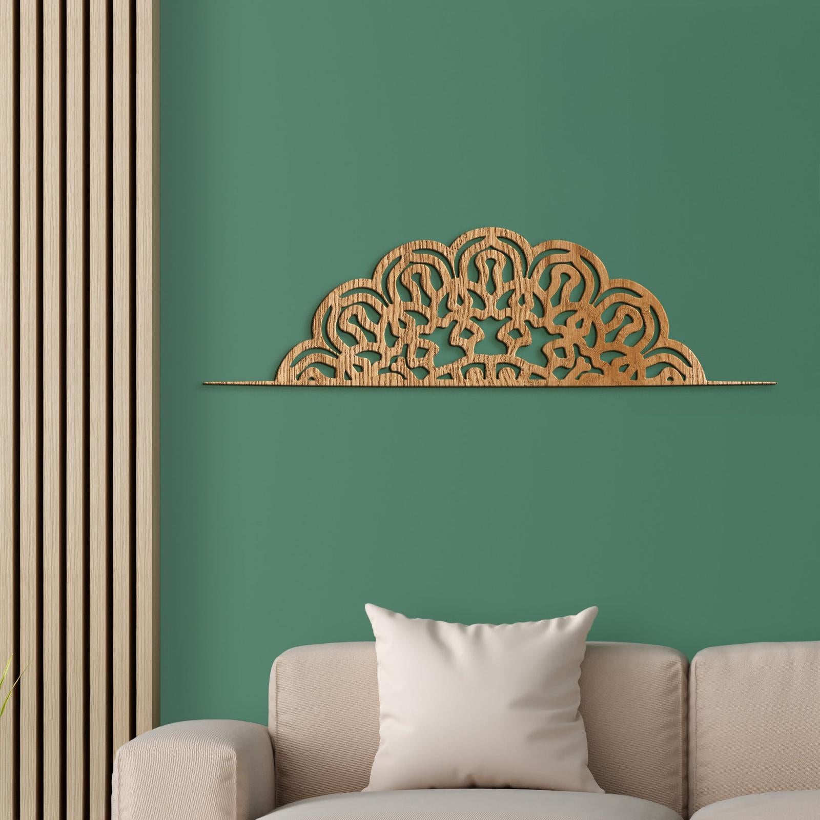 Drevená mandala polkruh FLORA-DREVTEX