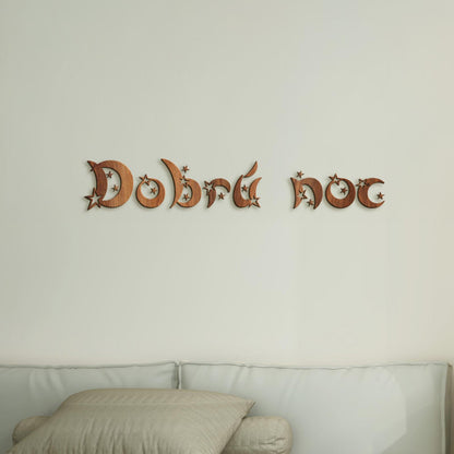 Drevený nápis Dobrú noc-DREVTEX