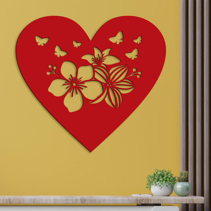 Drevený obraz Srdce plné motýľov-DREVTEX